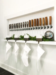 evolve beer taps with stockings