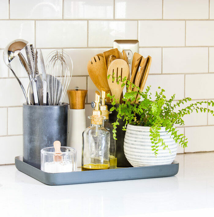 kitchen organization counter tray evolve blog