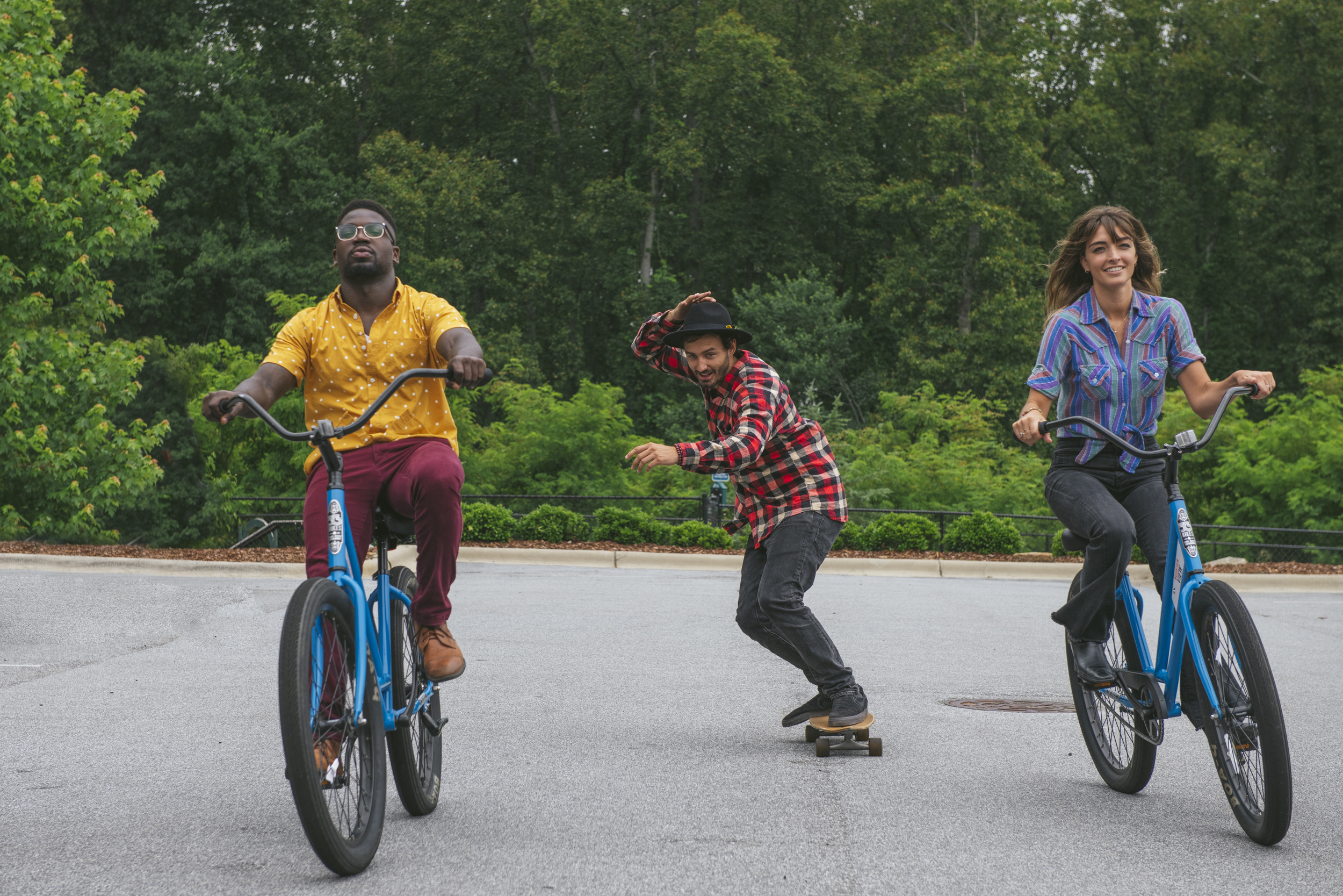 people on bikes at evolve