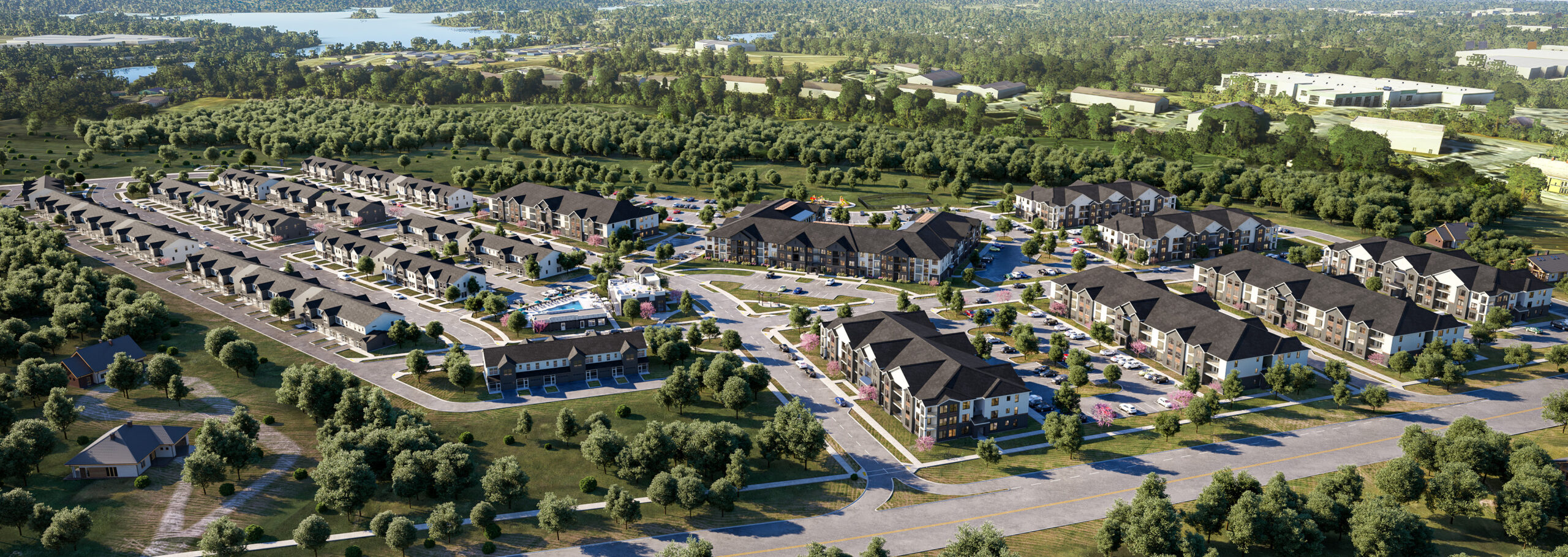 evolve-blog-lake-norman-drone aerial view of Evolve Lake Norman