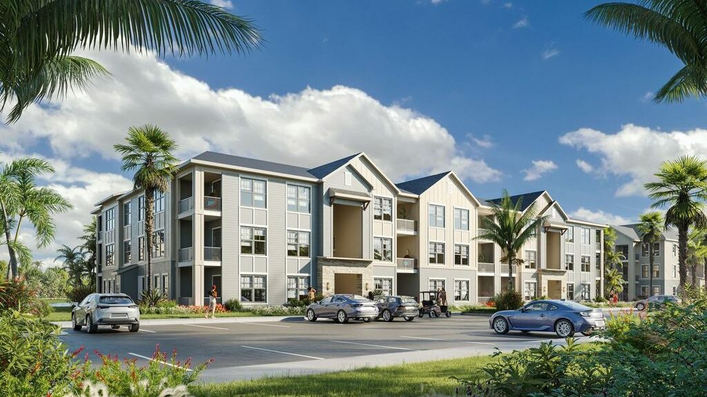 building exterior at evolve at grove park