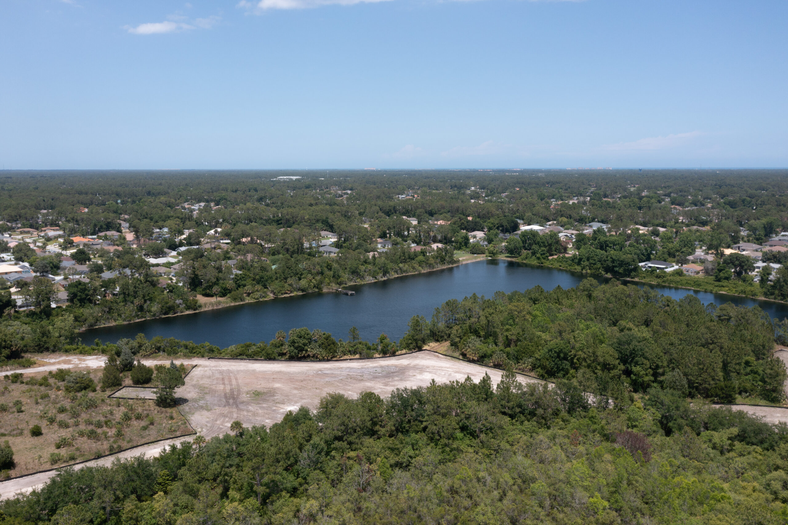 evolve-palm-coast-drone evolve palm coast site drone over pond