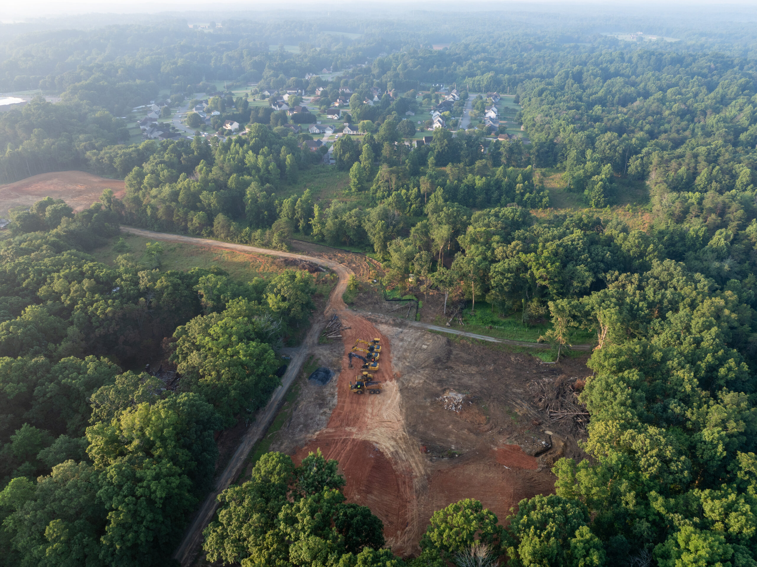 aerial view of Evolve at Mebane Oaks site