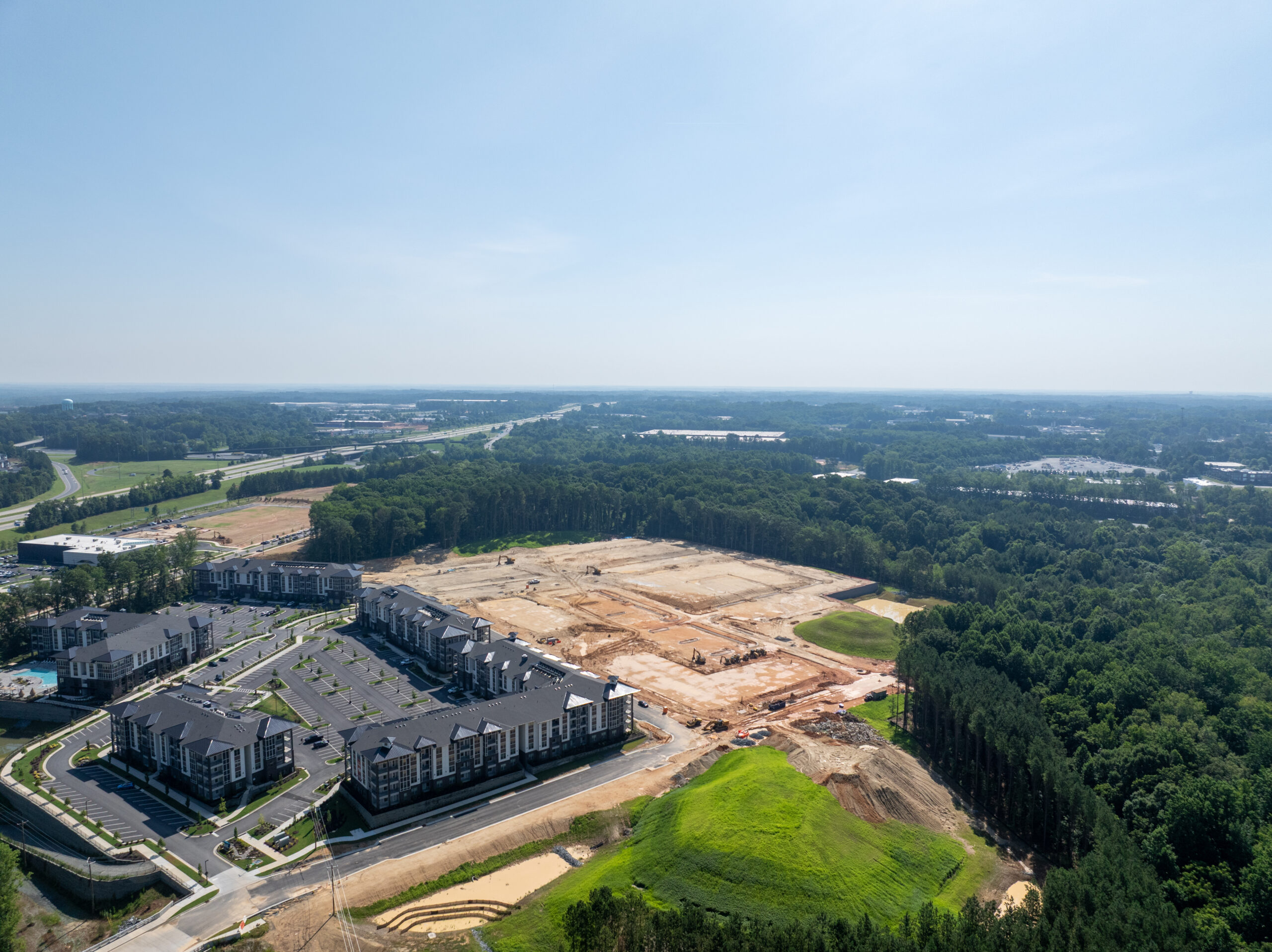 Evolve Northlake construction aerial view