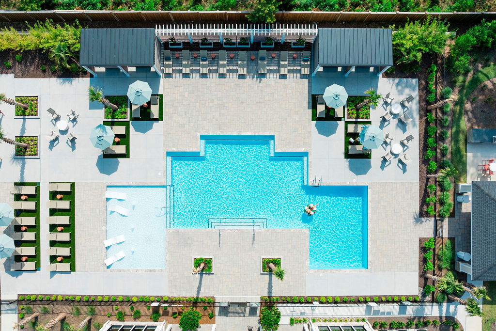 aerial view of pool at Evolve Waterford