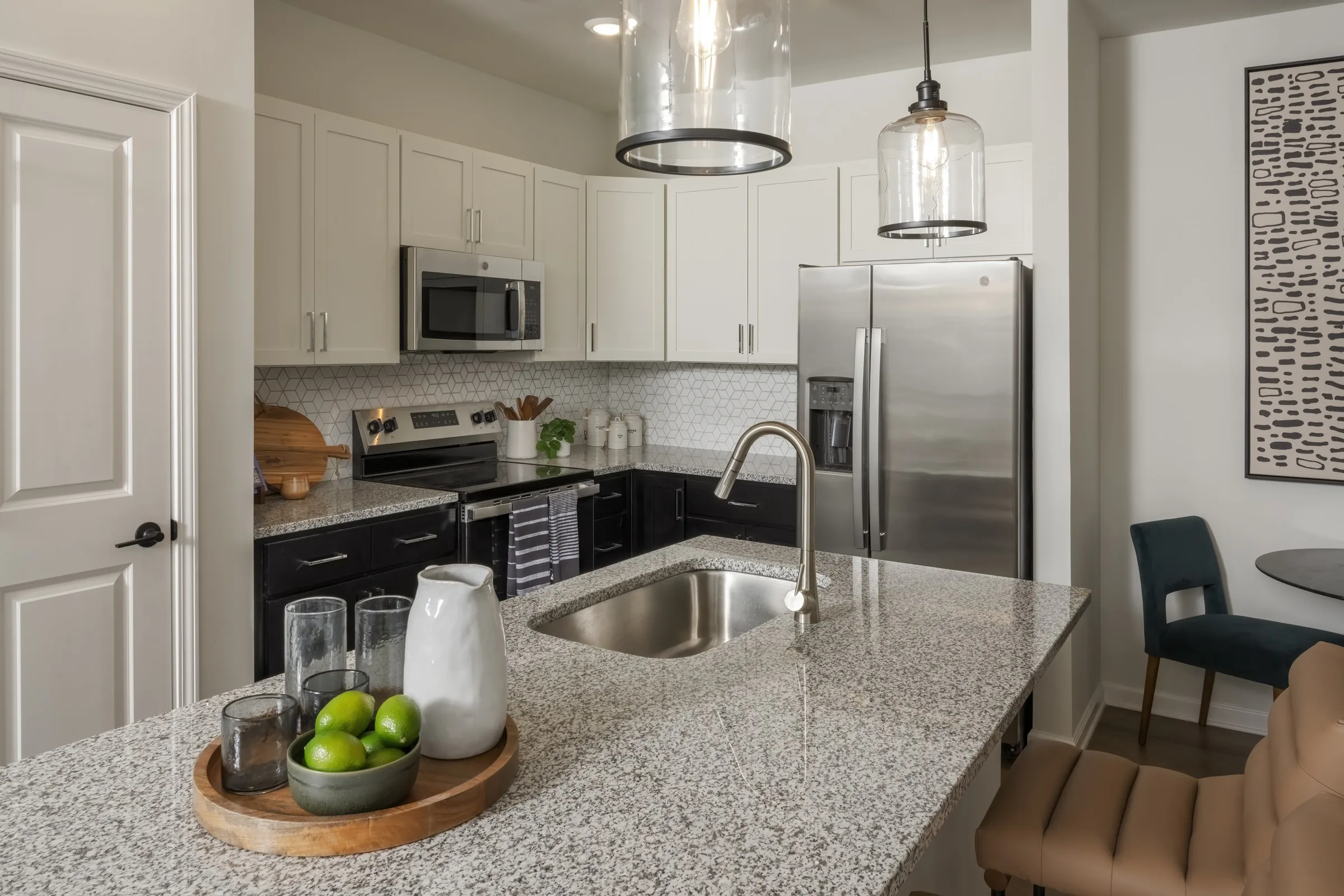 Evolve at the Pines apartment kitchen island