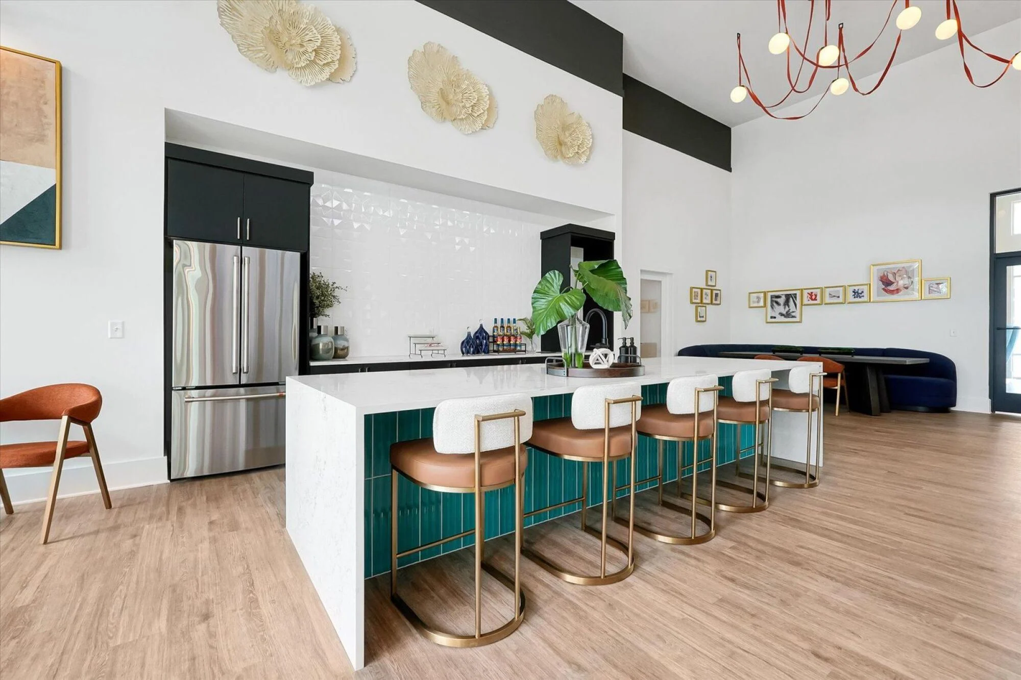 resident clubhouse and kitchen at evolve wildwood